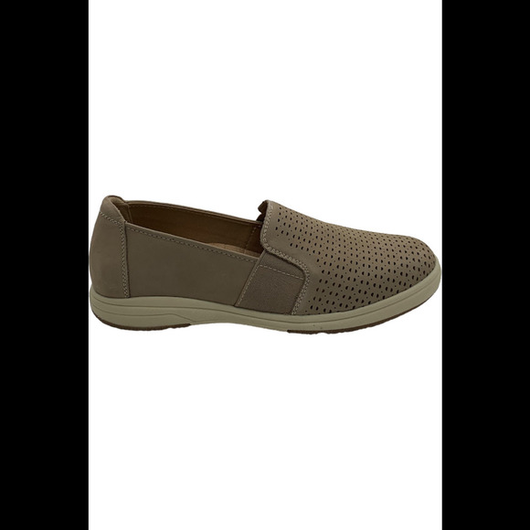 Earth Origins Leather Slip-On Casual Sneakers Elin Coco - Wide - Picture 1 of 4